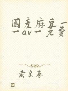 国产麻豆一精品一av一免费