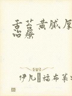 舌苔黄腻厚怎么治疗