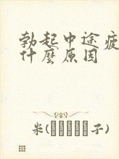 勃起中途疲软是什么原因