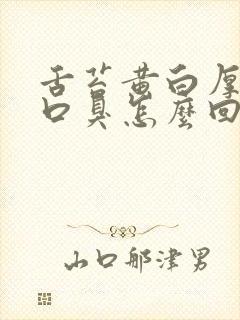 舌苔黄白厚口苦口臭怎么回事