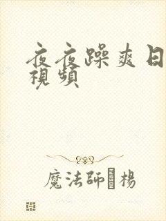 夜夜躁爽日日躁视频