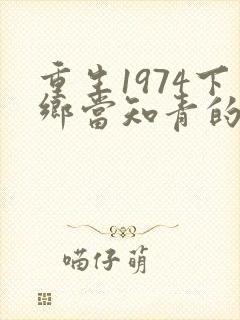 重生1974下乡当知青的小说