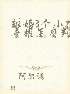 离婚3个小孩抚养权怎么判封面