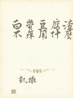 白带豆腐渣但是不痒用什么药封面