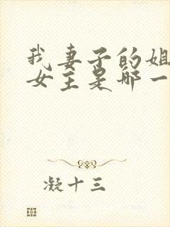 我妻子的姐姐2女主是哪一个演封面