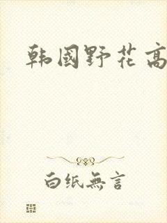韩国野花高清