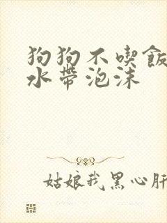 狗狗不吃饭吐黄水带泡沫