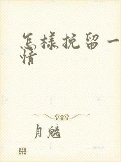 怎样挽留一段感情封面