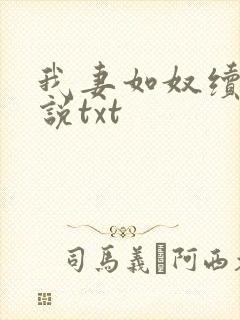 我妻如奴续写小说txt