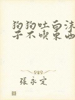 狗狗吐白沫拉肚子不吃东西怎么办封面