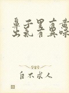 鼻子里有黄鼻涕出气有异味是怎么回事封面