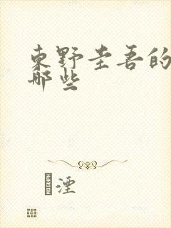 东野圭吾的书有哪些