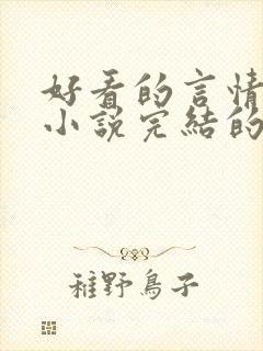 好看的言情都市小说完结的