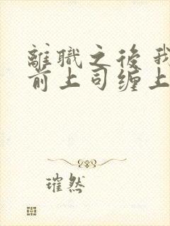 离职之后 我被前上司缠上了短剧