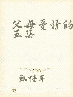 父母爱情的第十五集封面