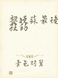 黎晓苏最后被谁杀的