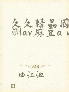 久久精品国产亚洲av麻豆aⅴ封面