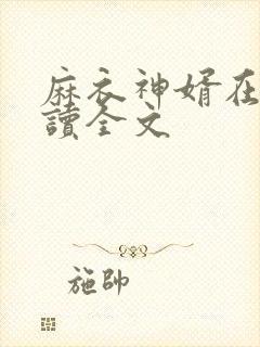 麻衣神婿在线阅读全文