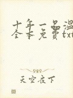 十年一品温如言全本免费txt下载封面