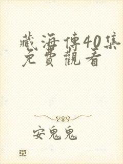 藏海传40集版免费观看