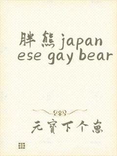 胖熊japanese gay bear gv封面