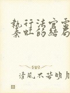 执行法官电视剧秦虹的结局