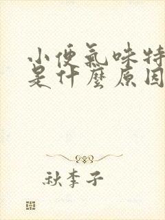 小便气味特别大是什么原因啊