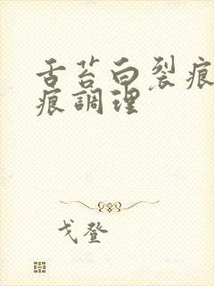 舌苔白裂痕有齿痕调理