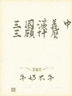 三国演义中刘备三顾什么