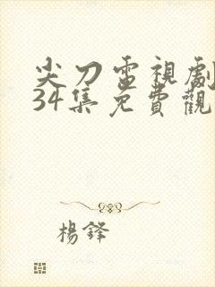 尖刀电视剧全集34集免费观看