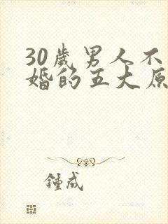 30岁男人不结婚的五大原因