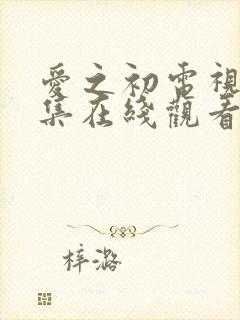 爱之初电视剧全集在线观看