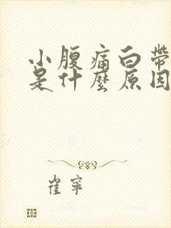 小腹痛白带发黄是什么原因