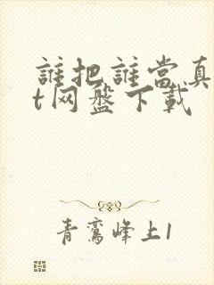 谁把谁当真txt网盘下载