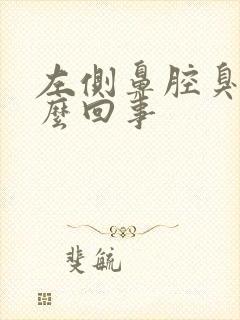 左侧鼻腔臭味怎么回事