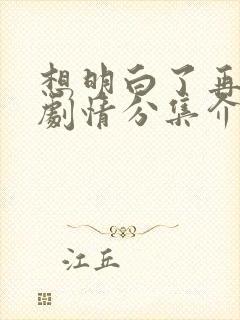 想明白了再结婚剧情分集介绍