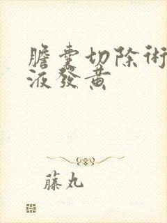 胆囊切除术后尿液发黄封面