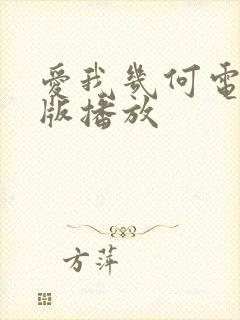 爱我几何电影原版播放封面