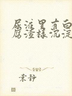 尿液里有白色豆腐渣样沉淀物