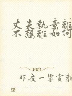 丈夫执意离婚我不想离如何解决封面