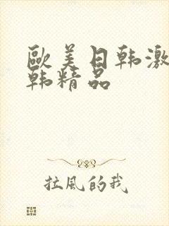 欧美日韩激情日韩精品封面