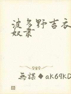 波多野吉衣人妻奴隶封面