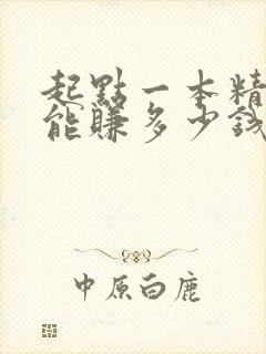 起点一本精品书能赚多少钱封面