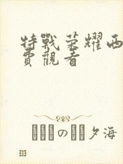 特战荣耀西瓜免费观看封面