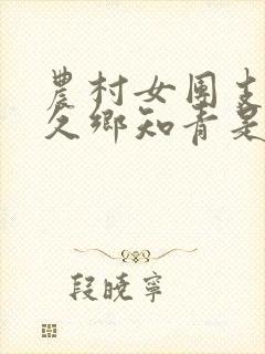 农村女团支书接久乡知青是什么小说封面