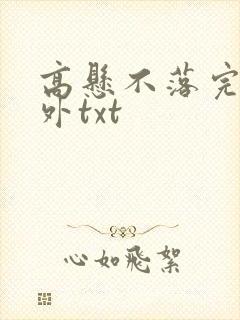 高悬不落完结番外txt封面