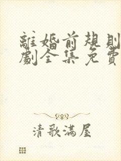 离婚前规则电视剧全集免费观看高清