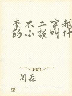 李不二穿越大秦的小说叫什么