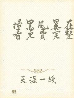 扫黑风暴在线观看免费完整版西瓜