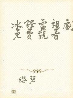 冰锋电视剧全集免费观看